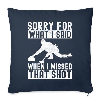 Curling Curling players - Sofa pillowcase 17,3'' x 17,3'' (45 x 45 cm) - navy - Front