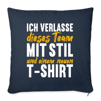 Abschiedsgeschenk Kollege Jobwechsel - Sofakissenbezug 45 x 45 cm - Navy - Vorne