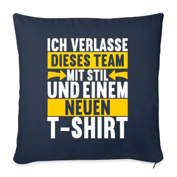 Abschiedsgeschenk Kollege Jobwechsel - Sofakissenbezug 45 x 45 cm - Navy - Vorne