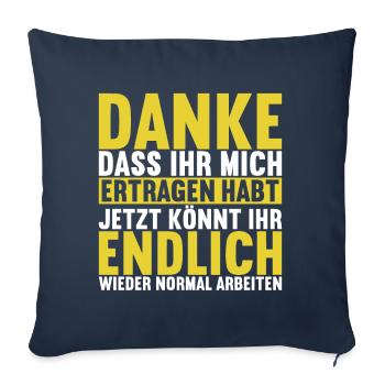 Abschiedsgeschenk Kollege Jobwechsel - Sofakissenbezug 45 x 45 cm - Navy - Vorne
