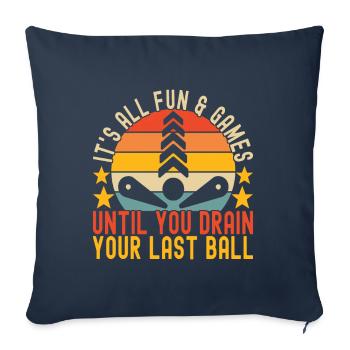 Pinball Flipper - Sofa pillowcase 17,3'' x 17,3'' (45 x 45 cm) - navy - Front