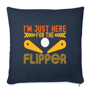 Pinball Flipper - Sofa pillowcase 17,3'' x 17,3'' (45 x 45 cm) - navy - Front