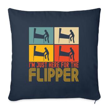 Pinball Flipper - Housse de coussin décorative 45 x 45 cm - bleu marine - Devant
