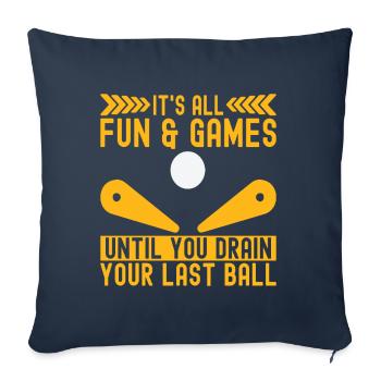 Pinball pinball machine - Sofa pillowcase 17,3'' x 17,3'' (45 x 45 cm) - navy - Front