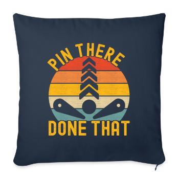 Pinball Flipper - Housse de coussin décorative 45 x 45 cm - bleu marine - Devant