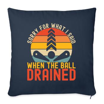 Pinball pinball machine - Sofa pillowcase 17,3'' x 17,3'' (45 x 45 cm) - navy - Front