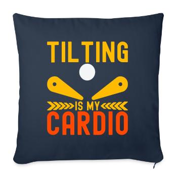 Pinball Flipper - Housse de coussin décorative 45 x 45 cm - bleu marine - Devant