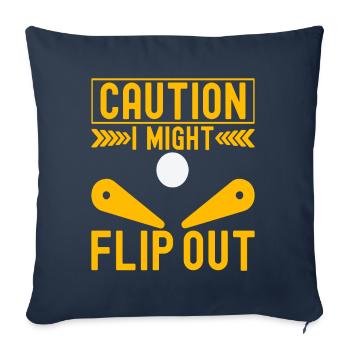 Pinball Flipper - Sofa pillowcase 17,3'' x 17,3'' (45 x 45 cm) - navy - Front