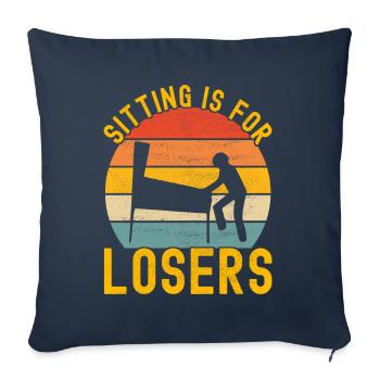 Pinball Flipper - Housse de coussin décorative 45 x 45 cm - bleu marine - Devant