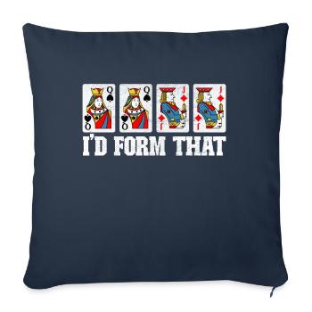 Jumelles Pinochle - Housse de coussin décorative 45 x 45 cm - bleu marine - Devant