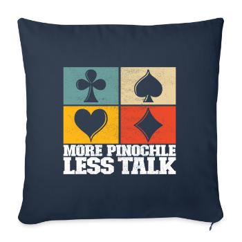 Jumelles Pinochle - Housse de coussin décorative 45 x 45 cm - bleu marine - Devant