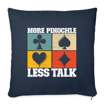 Jumelles Pinochle - Housse de coussin décorative 45 x 45 cm - bleu marine - Devant