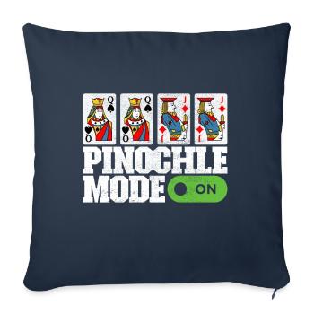 Jumelles Pinochle - Housse de coussin décorative 45 x 45 cm - bleu marine - Devant