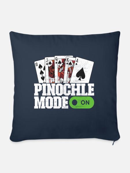 Binokel Pinochle - Sofakissenbezug 45 x 45 cm - Navy