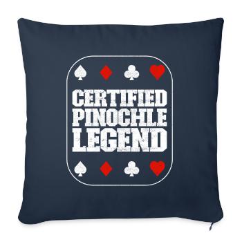 Jumelles Pinochle - Housse de coussin décorative 45 x 45 cm - bleu marine - Devant