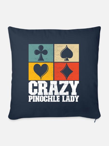 Binokel Pinochle - Sofakissenbezug 45 x 45 cm - Navy