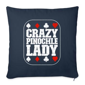 Jumelles Pinochle - Housse de coussin décorative 45 x 45 cm - bleu marine - Devant