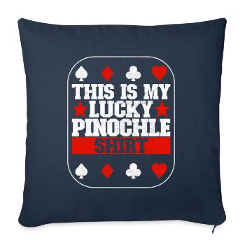 Jumelles Pinochle - Housse de coussin décorative 45 x 45 cm - bleu marine - Devant