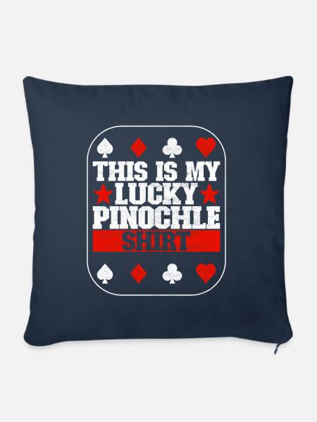 Binokel Pinochle - Sofakissenbezug 45 x 45 cm - Navy