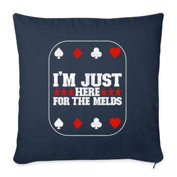 Jumelles Pinochle - Housse de coussin décorative 45 x 45 cm - bleu marine - Devant