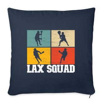Crosse Joueurs de crosse - Housse de coussin décorative 45 x 45 cm - bleu marine - Devant