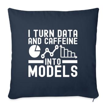 Data Science Data Analyst - Sofa pillowcase 17,3'' x 17,3'' (45 x 45 cm) - navy - Front