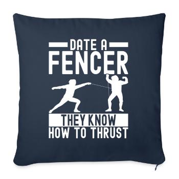 Fencing Fencing - Sofa pillowcase 17,3'' x 17,3'' (45 x 45 cm) - navy - Front