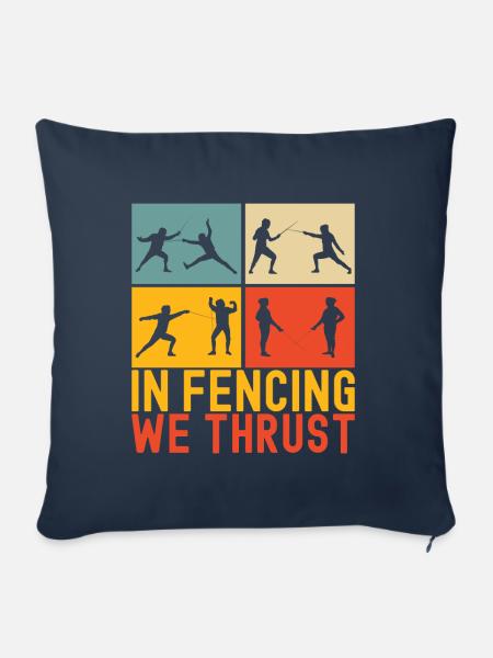 Fechten Fechtsport - Sofakissenbezug 45 x 45 cm - Navy