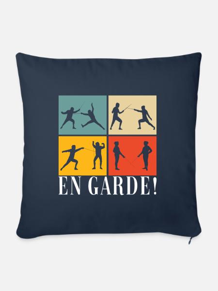Fechten Fechtsport - Sofakissenbezug 45 x 45 cm - Navy