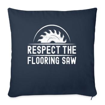 Carrelage Couche de sol - Housse de coussin décorative 45 x 45 cm - bleu marine - Devant