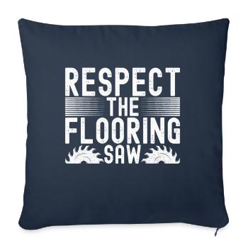 Carrelage Couche de sol - Housse de coussin décorative 45 x 45 cm - bleu marine - Devant