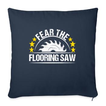 Carrelage Couche de sol - Housse de coussin décorative 45 x 45 cm - bleu marine - Devant