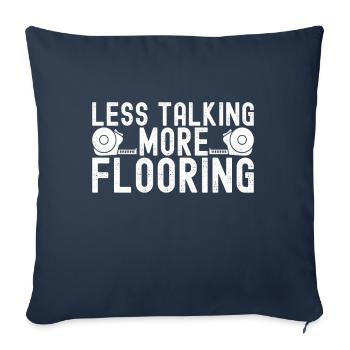 Carrelage Couche de sol - Housse de coussin décorative 45 x 45 cm - bleu marine - Devant