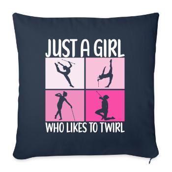 Majorette Gymnastics Majorettes Baton Twirling - Sofa pillowcase 17,3'' x 17,3'' (45 x 45 cm) - navy - Front