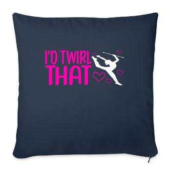 Majorette Gymnastics Majorettes Baton Twirling - Sofa pillowcase 17,3'' x 17,3'' (45 x 45 cm) - navy - Front