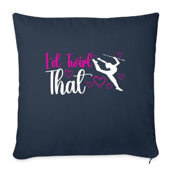 Majorette Gymnastics Majorettes Baton Twirling - Sofa pillowcase 17,3'' x 17,3'' (45 x 45 cm) - navy - Front