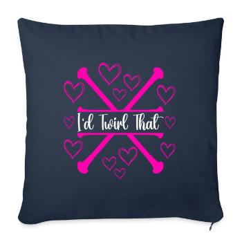 Majorette Gymnastics Majorettes Baton Twirling - Sofa pillowcase 17,3'' x 17,3'' (45 x 45 cm) - navy - Front