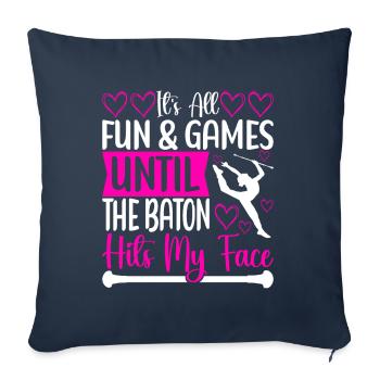 Majorette Gymnastics Majorettes Baton Twirling - Sofa pillowcase 17,3'' x 17,3'' (45 x 45 cm) - navy - Front