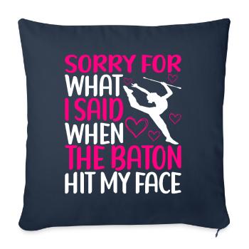 Majorette Gymnastics Majorettes Baton Twirling - Sofa pillowcase 17,3'' x 17,3'' (45 x 45 cm) - navy - Front