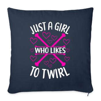 Majorette Gymnastics Majorettes Baton Twirling - Sofa pillowcase 17,3'' x 17,3'' (45 x 45 cm) - navy - Front