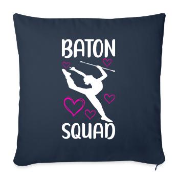 Majorette Gymnastics Majorettes Baton Twirling - Sofa pillowcase 17,3'' x 17,3'' (45 x 45 cm) - navy - Front