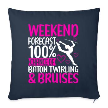 Majorette Gymnastics Majorettes Baton Twirling - Sofa pillowcase 17,3'' x 17,3'' (45 x 45 cm) - navy - Front