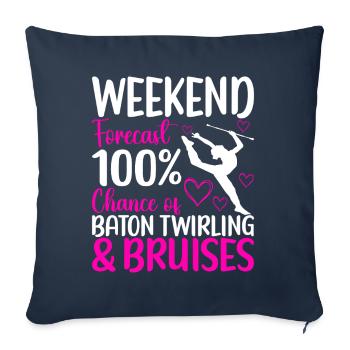 Majorette Gymnastics Majorettes Baton Twirling - Sofa pillowcase 17,3'' x 17,3'' (45 x 45 cm) - navy - Front