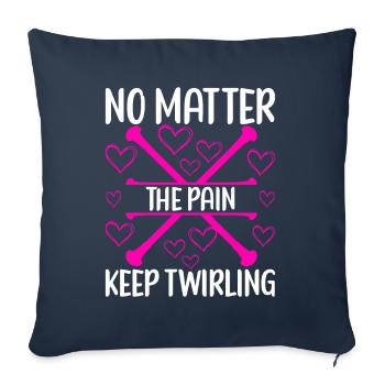 Majorette Gymnastics Majorettes Baton Twirling - Sofa pillowcase 17,3'' x 17,3'' (45 x 45 cm) - navy - Front