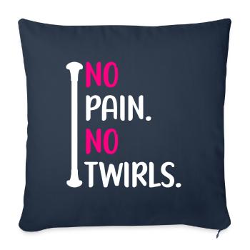 Majorette Gymnastics Majorettes Baton Twirling - Sofa pillowcase 17,3'' x 17,3'' (45 x 45 cm) - navy - Front