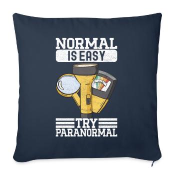 Enquêteur paranormal Chasse aux fantômes - Housse de coussin décorative 45 x 45 cm - bleu marine - Devant