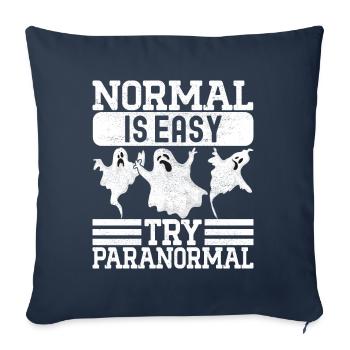 Enquêteur paranormal Chasse aux fantômes - Housse de coussin décorative 45 x 45 cm - bleu marine - Devant