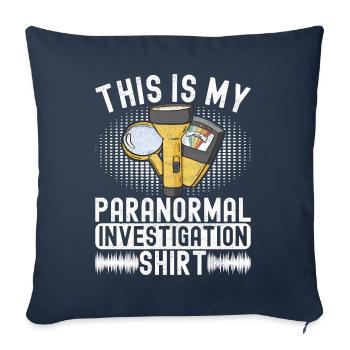 Enquêteur paranormal Chasse aux fantômes - Housse de coussin décorative 45 x 45 cm - bleu marine - Devant