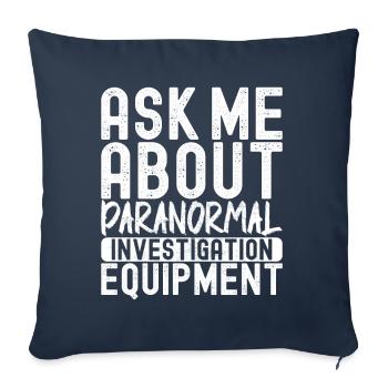 Enquêteur paranormal Chasse aux fantômes - Housse de coussin décorative 45 x 45 cm - bleu marine - Devant