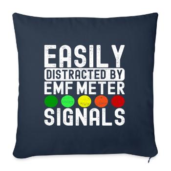 Enquêteur paranormal Chasse aux fantômes - Housse de coussin décorative 45 x 45 cm - bleu marine - Devant